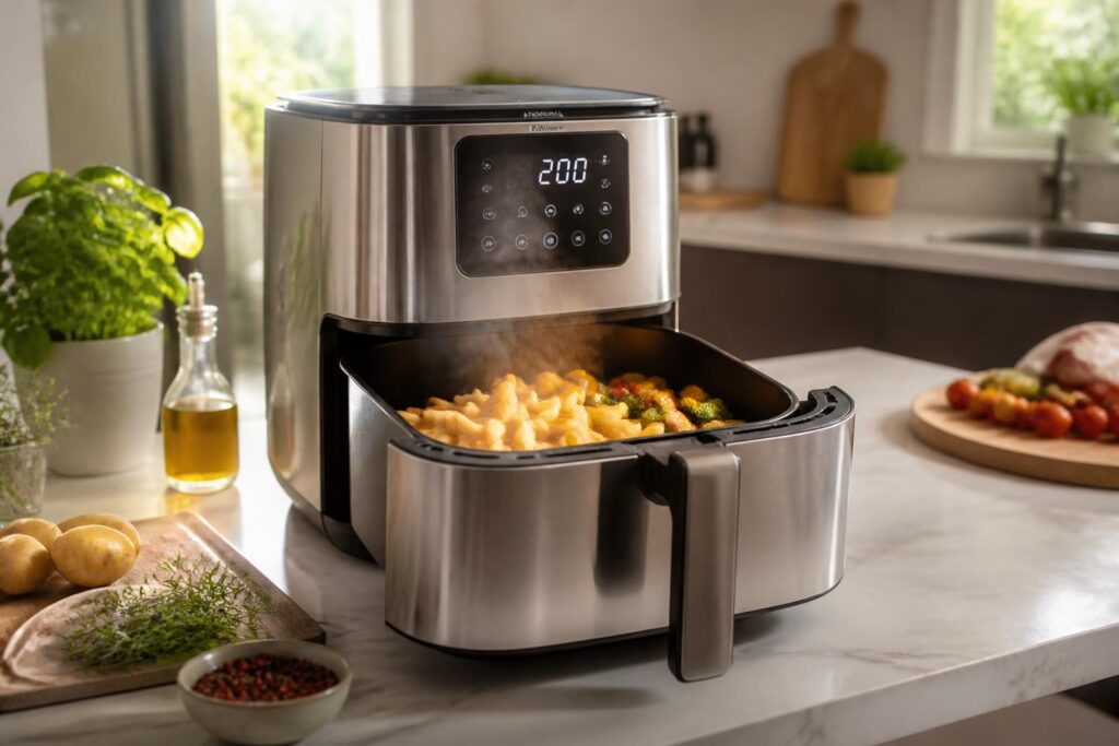 découvrez comment la friteuse à air révolutionne la cuisson à la maison en offrant des plats gourmands, sains et rapides avec peu ou pas d'huile.