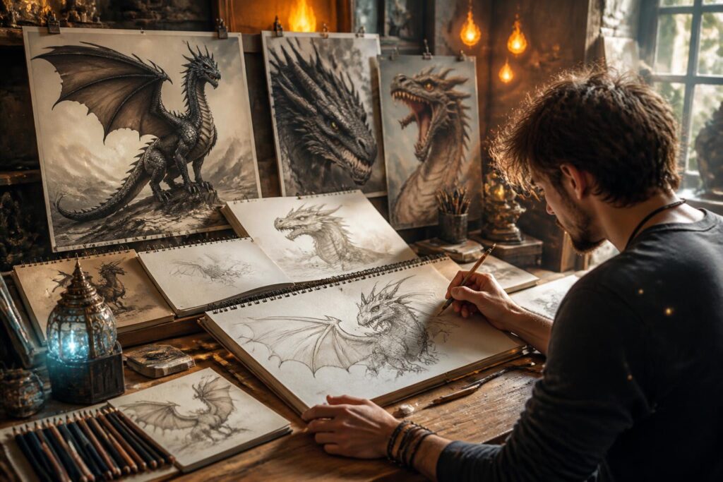 découvrez nos astuces pour apprendre à dessiner des dragons et donner vie à vos créatures fantastiques avec des techniques simples et efficaces.
