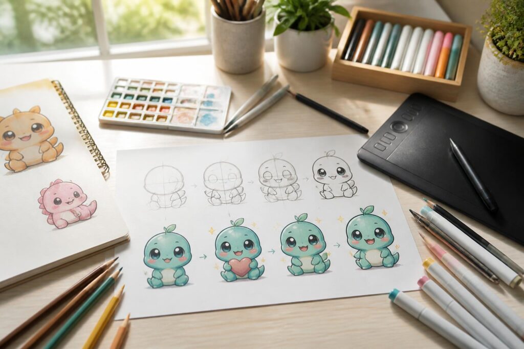 découvrez des astuces simples pour créer facilement vos personnages kawaii mignons en un clin d’œil. parfait pour débutants et amateurs de dessins adorables !