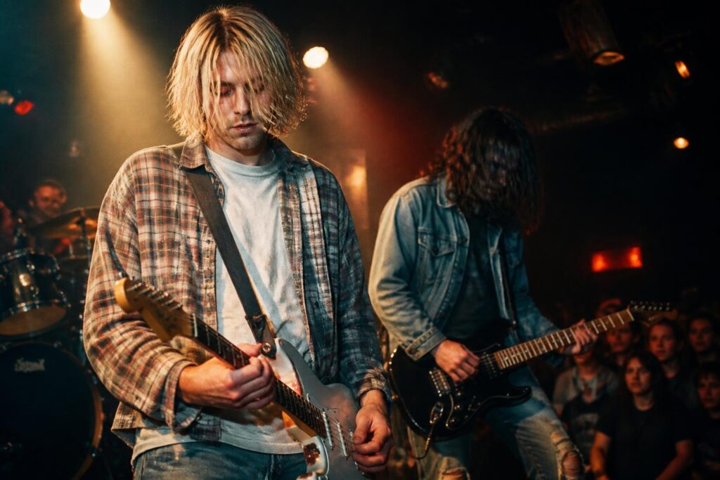 découvrez quel guitariste accompagnait kurt cobain sur la célèbre photo de nirvana, un moment emblématique de l'histoire du rock.