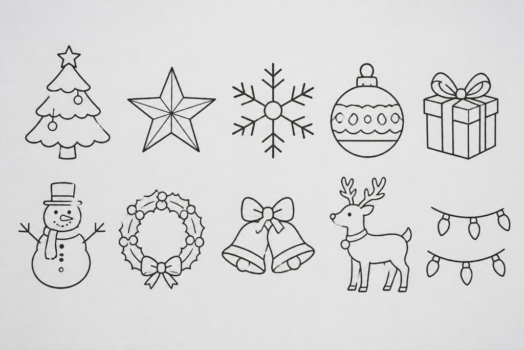découvrez 10 modèles de dessins de noël faciles à imprimer pour décorer toute votre maison avec charme et simplicité pendant les fêtes.