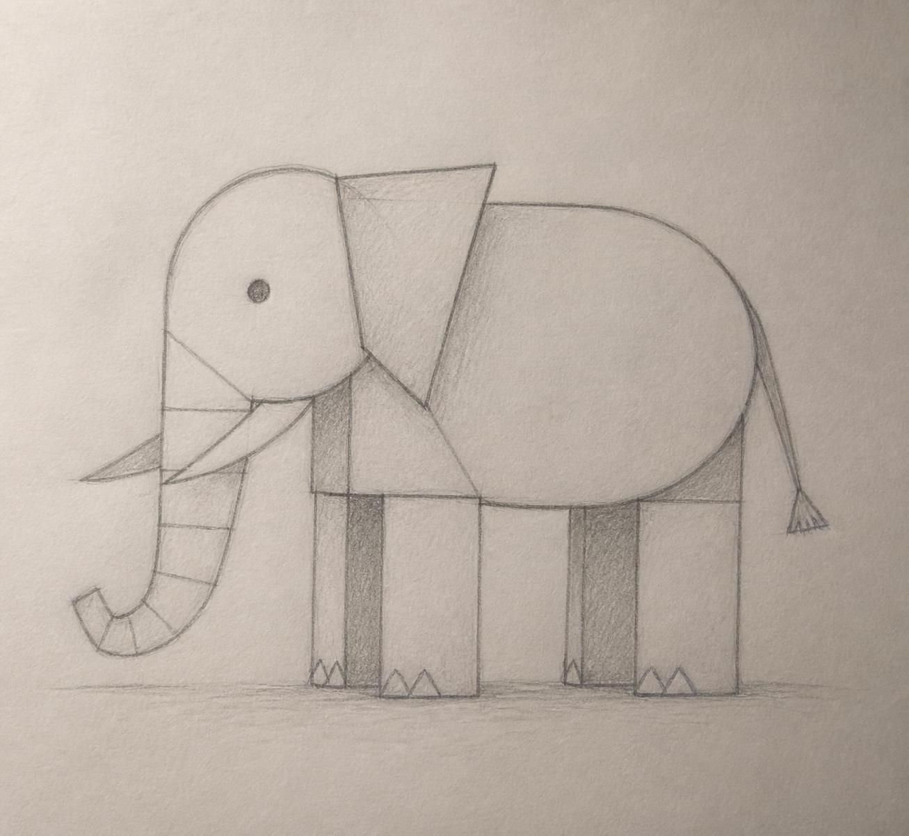 apprenez à dessiner un éléphant facilement grâce à ce guide simple et étape par étape, idéal pour les débutants au crayon.