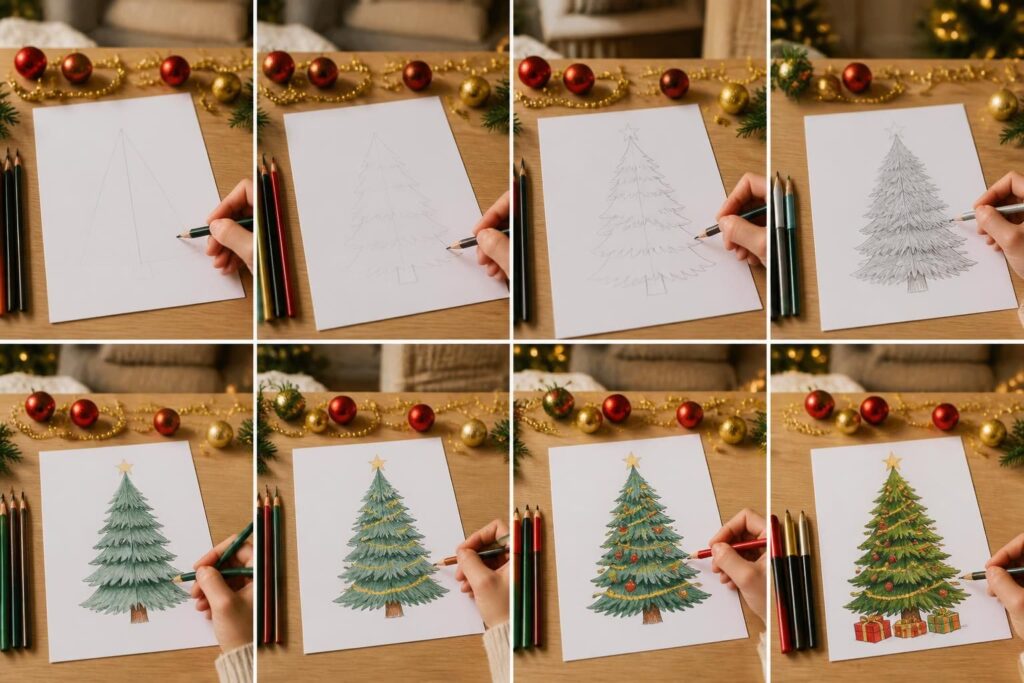 découvrez des astuces faciles et rapides pour dessiner un sapin de noël parfait et embellir votre décor festif avec créativité.