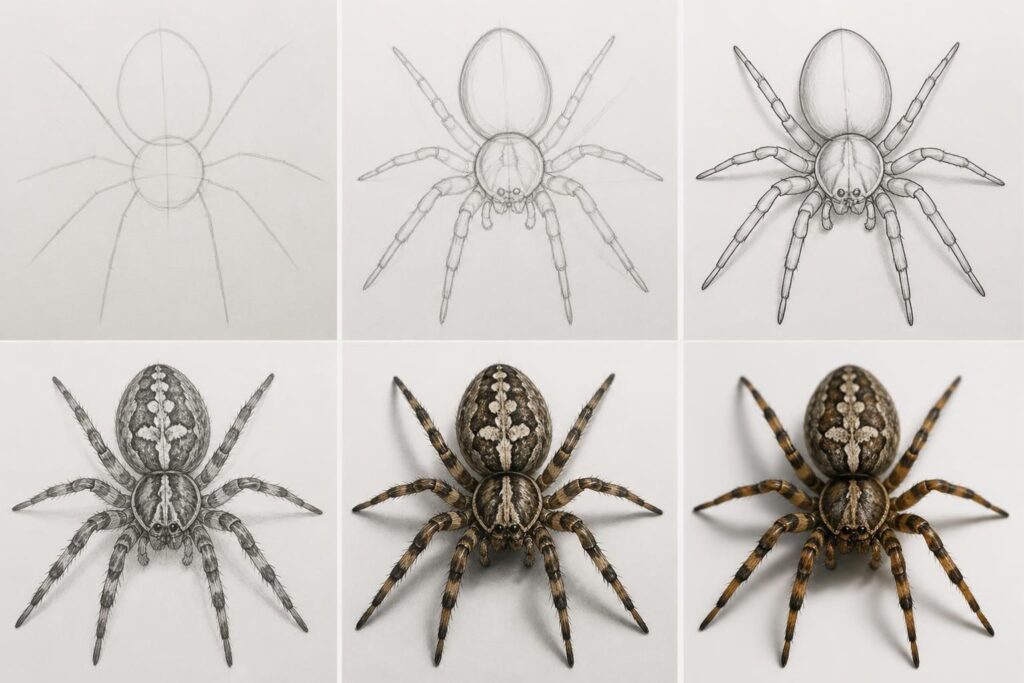 apprenez à dessiner une araignée facilement grâce à notre guide étape par étape, conçu pour vous aider à réussir sans faire d'erreurs.