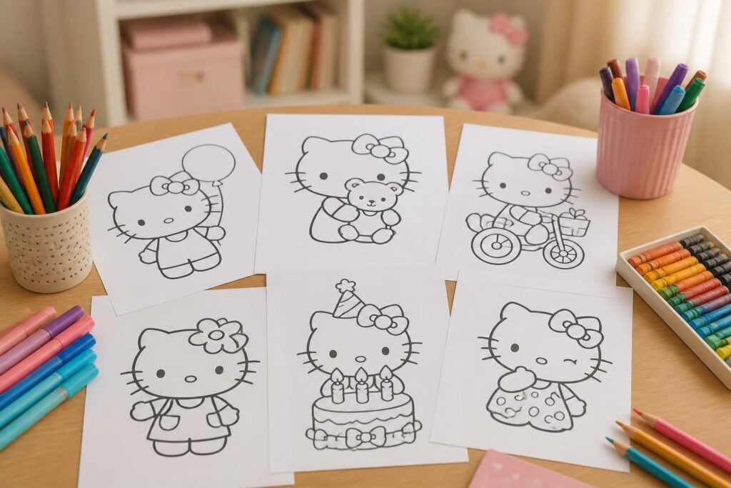 découvrez notre sélection de dessins à imprimer hello kitty, parfaits pour les petits artistes en herbe. des modèles variés et amusants pour stimuler la créativité des enfants.