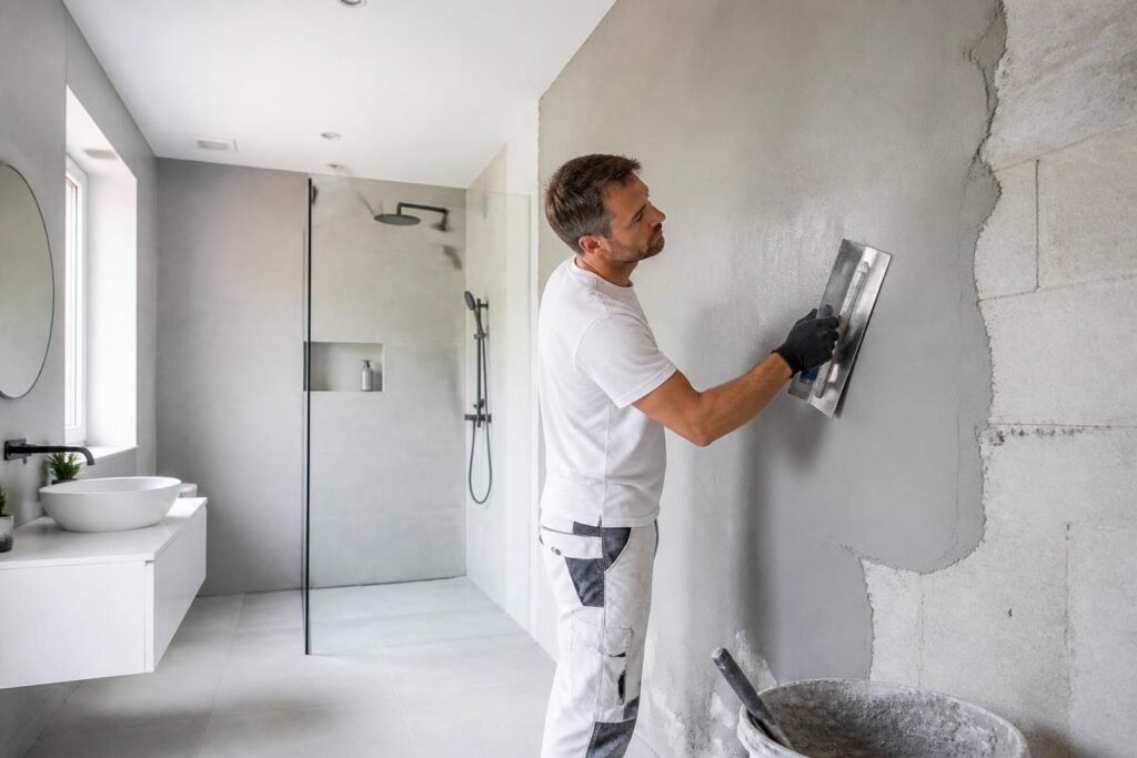 découvrez comment appliquer un enduit béton cellulaire dans votre salle de bain et profitez de ses nombreux bénéfices pour des murs résistants, isolants et esthétiques.